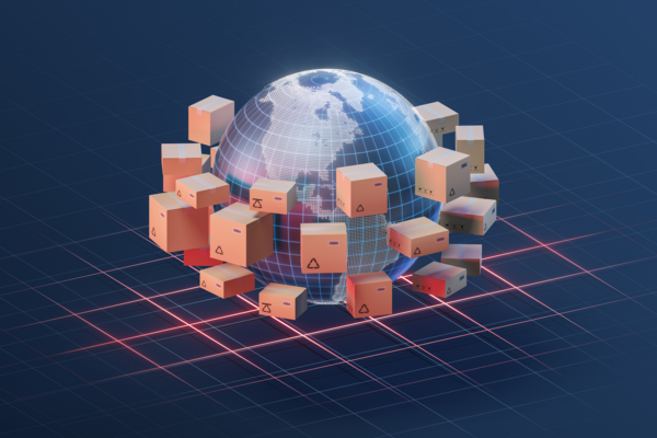 3D-Visualisierung globaler Versandprozesse, optimiert durch die BEO-FREDI Schnittstelle in TRADEMAN.